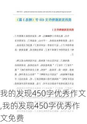 我的发现450字优秀作文,我的发现450字优秀作文免费