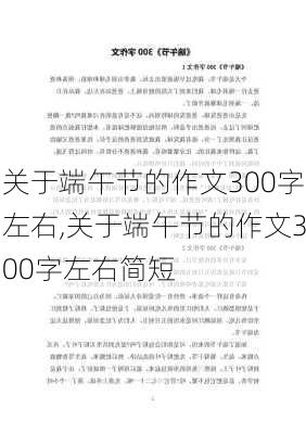 关于端午节的作文300字左右,关于端午节的作文300字左右简短